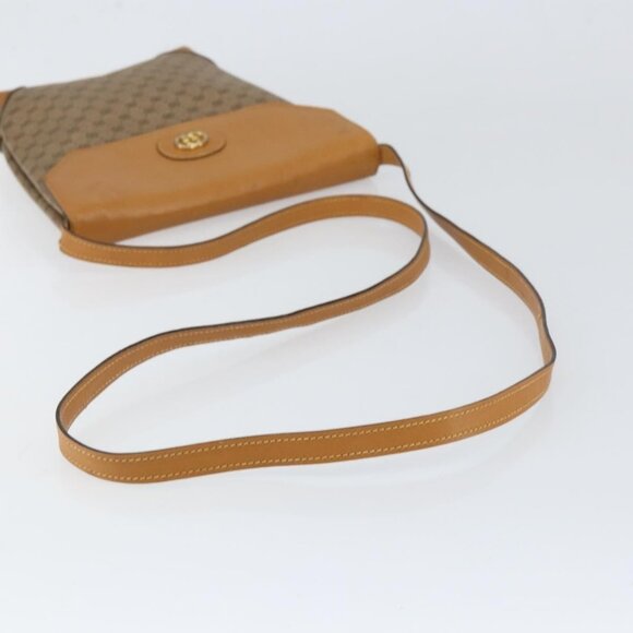 Authentic GUCCI Micro GG Supreme Shoulder Bag PVC Beige Gold - Picture 14 of 16